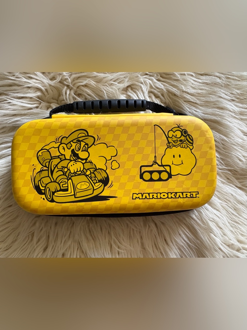 Mario Kart Nintendo Switch Lite Case with Handle Yellow & Black Travel Protect